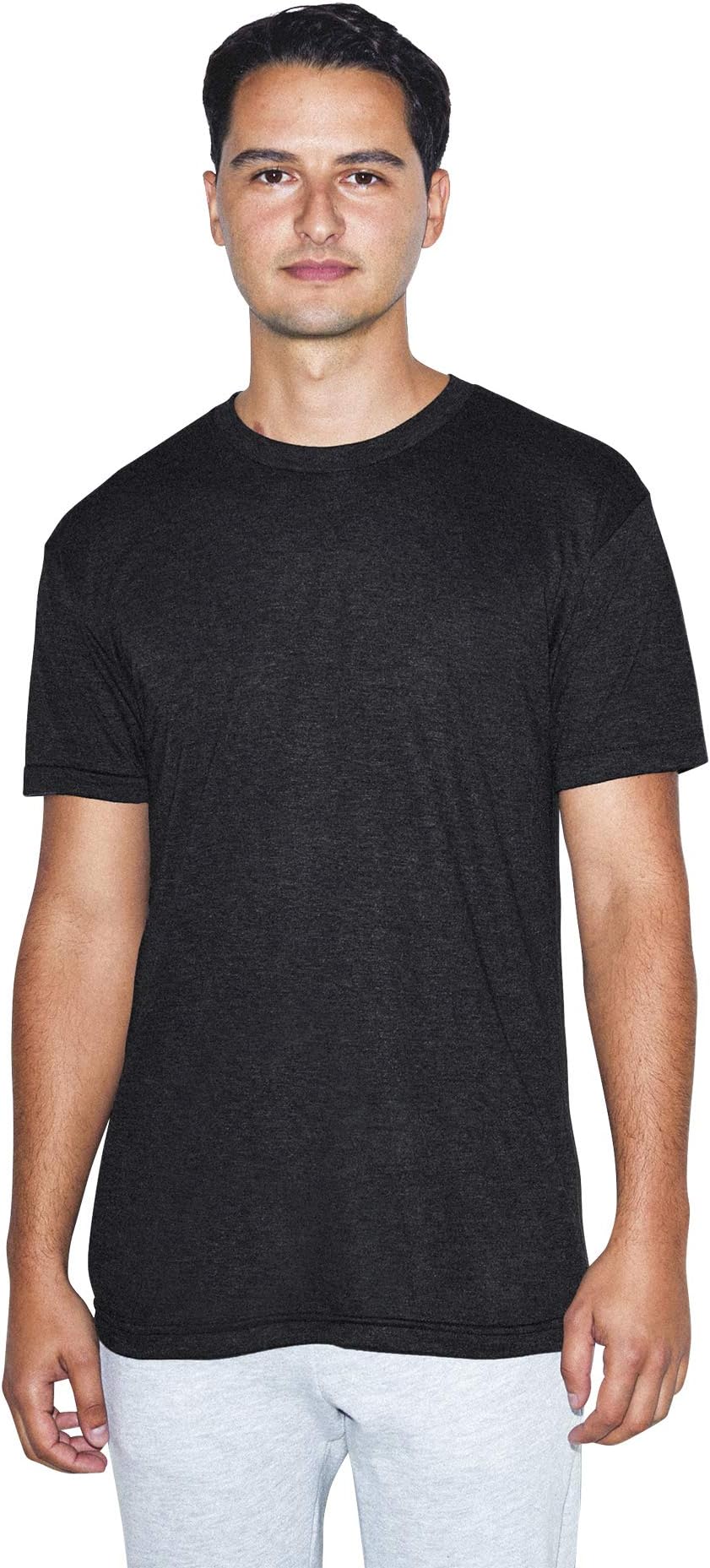 American Apparel Tri-Blend Crewneck Track Short Sleeve T-Shirt-USA Collection