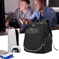 Vista 7 de Trunab Gaming Console Backpack Compatible with PS5PS4PS4 ProPS4 SlimXbox OneXbox One XXbox One S, Travel Carrying Bag with Multiple Pockets for 15.6