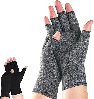 2 Pairs Open-Fingertip Arthritis Gloves, Fingerless Compression Brace for Hand Compression Arthritis Gloves for Women Men - Buy now