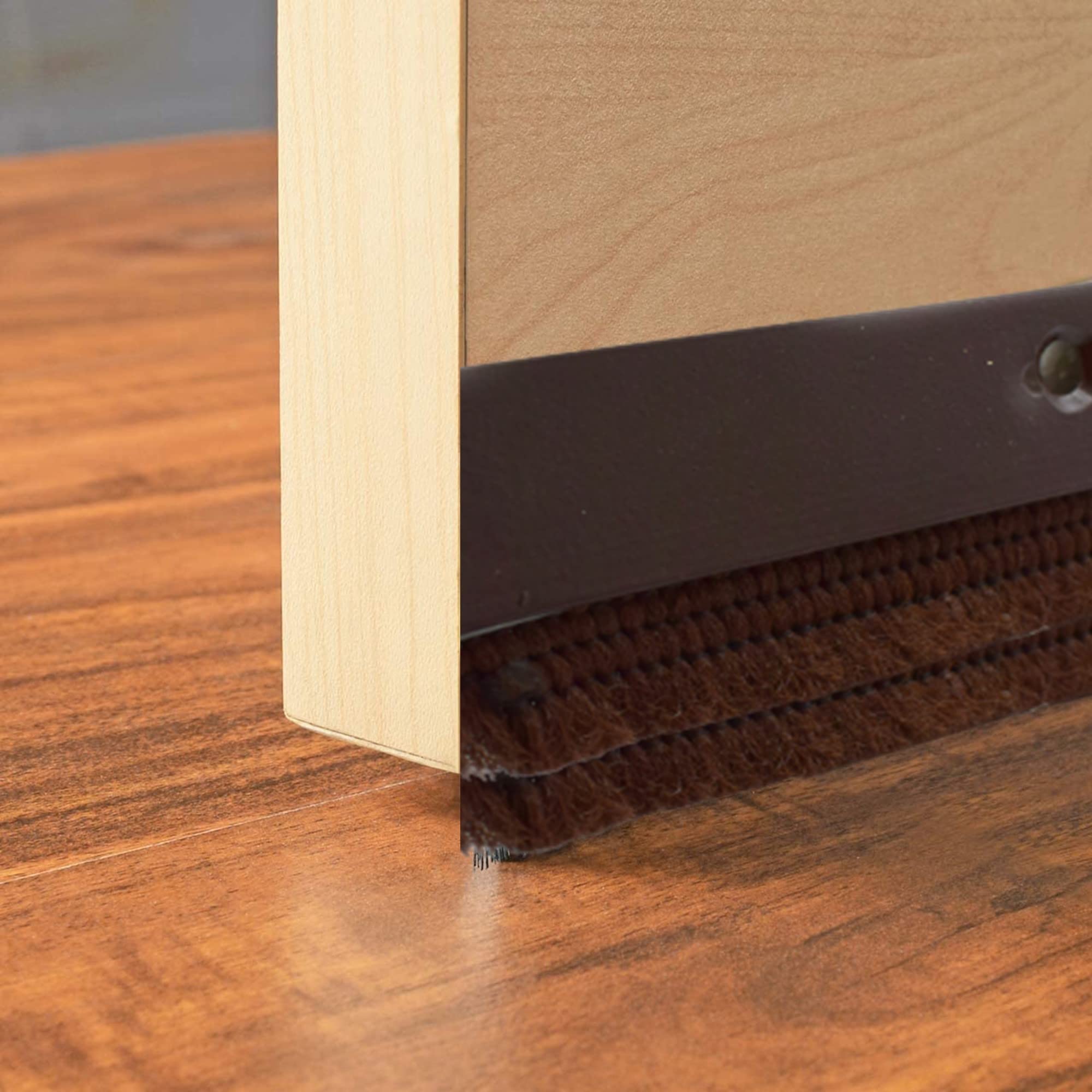 RAB Door Seal Bottom Brush Dust Stopper Strip for Home, Aluminum Plate with Nylon Brush - Brown (4 fit, Brown) (Pack of 4 PCS) — Amazon image 6