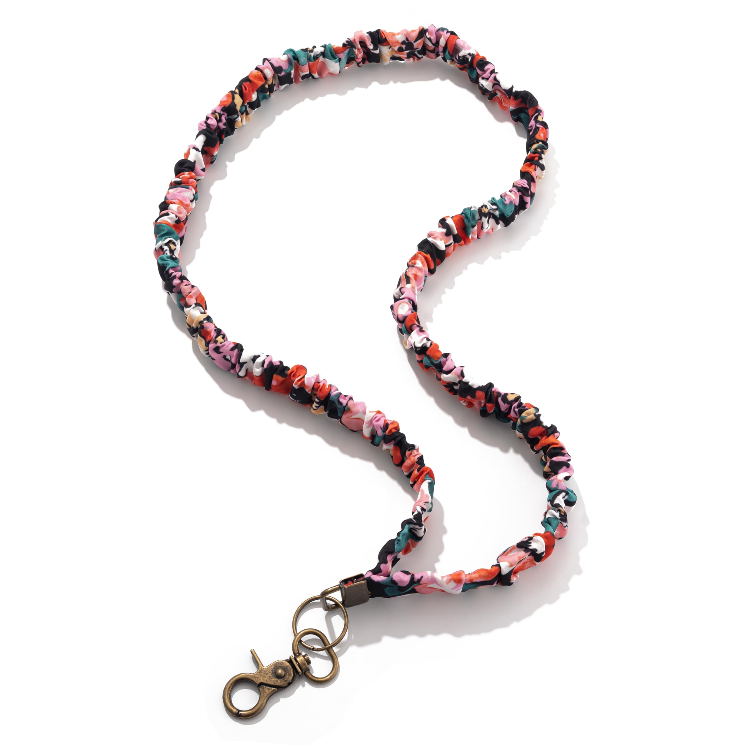 Pop-n-Teach Scrunchie Lanyards for ID Badges and Keys, Cute Teacher Lanyard for Women, Nurses or Cruise, Stretchy Retractable Lanyard - Teacher Gifts