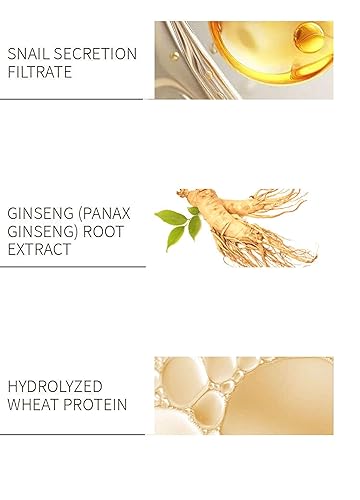 Miniatura 7 de Glammius Snail Repair Serum con filtrado de caracol, retinol y aceite de ricino (antienvejecimiento) 1.7 oz (1.7 fl oz)