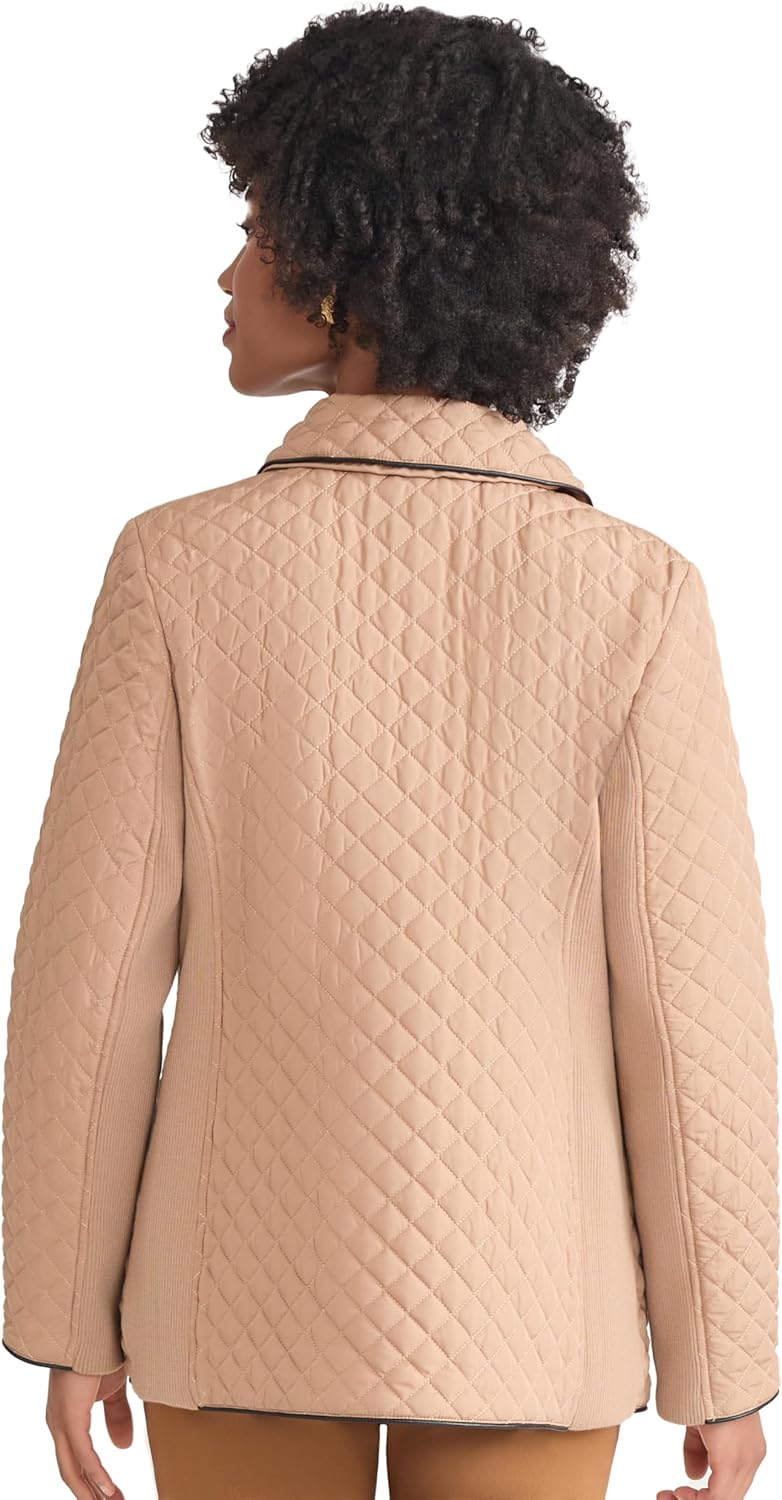 Jones New York Women's Quilted Snap-front Jacket