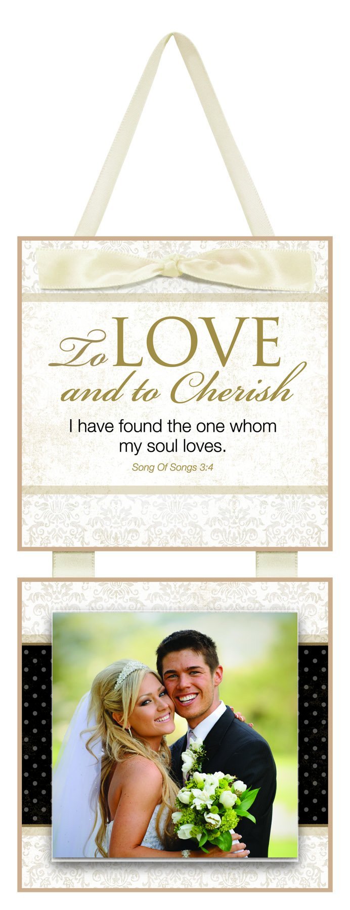 Imagine Design 4.5"x9.5" to Love and Cherish Celebrations Hanging Wall Plaque, 4.5" x 9.5"