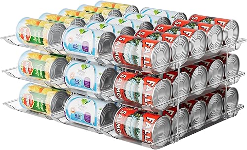Organizador de almacenamiento de latas para despensa, soportes para latas para despensa, dispensador de alimentos enlatados, estante de plástico
