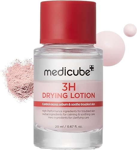 medicube 3H Overnight Drying Lotion | Targeted Spot Care for Troubled & Oily-Prone Skin | Calming & Soothing Care with Calamine, Centella & Tea Tree | Korean Skincare 20ml, 0.67 fl. oz.
