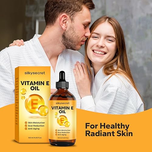 Miniatura 7 de Aceite orgánico de vitamina E (4.05 onzas líquidas), 50,000 UI hidratante facial y corporal con aceites de almendras, jojoba y rosa mosqueta,
