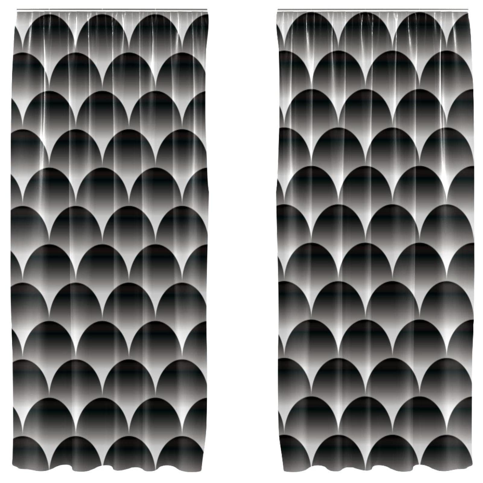 Cortinas de sirena negra para regular la luz con paneles de 55x84