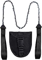 Vista 9 de Sucrain Sierra de Cadena de Bolsillo con Mango de Paracord, Sierra de Mano de Cadena Plegable, Equipo de Supervivencia de Emergencia al Aire Libre