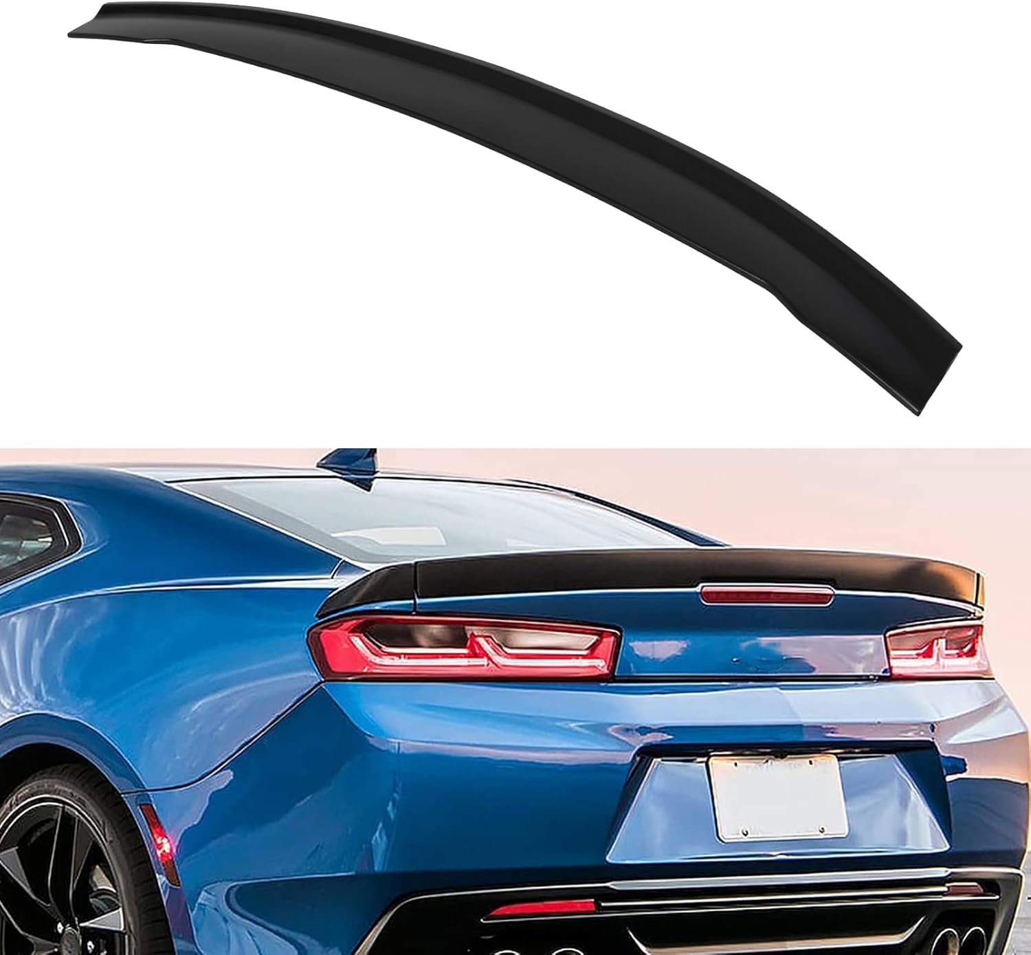 cciyu OE Factory Style Rear Trunk Lip Spoiler Wing Fits for 2016-2020 for Chevrolet Camaro Racing Trunk Spoiler(ABS Glossy Black)