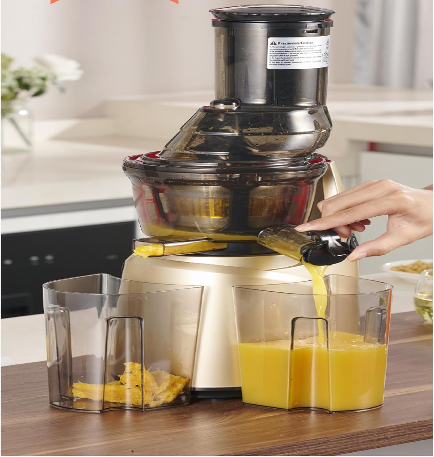 Large-caliber slow juicer multi-function juice residue separation pure juice automatic juice machine for home use