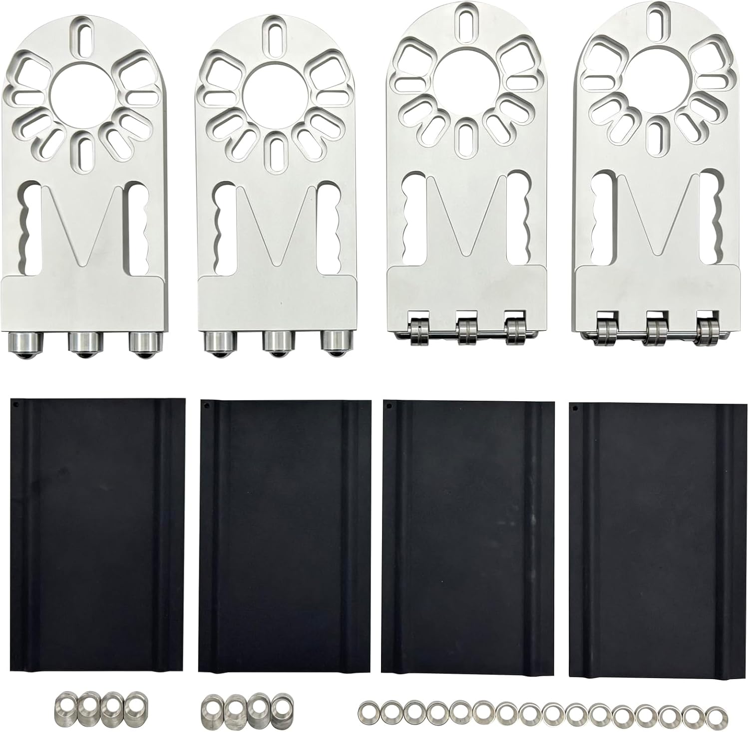 4Pcs Automotive Chassis Stress Relief Kit 10-Hole Bushing Adjustment Reset Tool, Universal for 4/5/6 Hole Wheel Hub, Aluminum Alloy Car Suspension Bushing Repair Tool Fit Most Vehicles