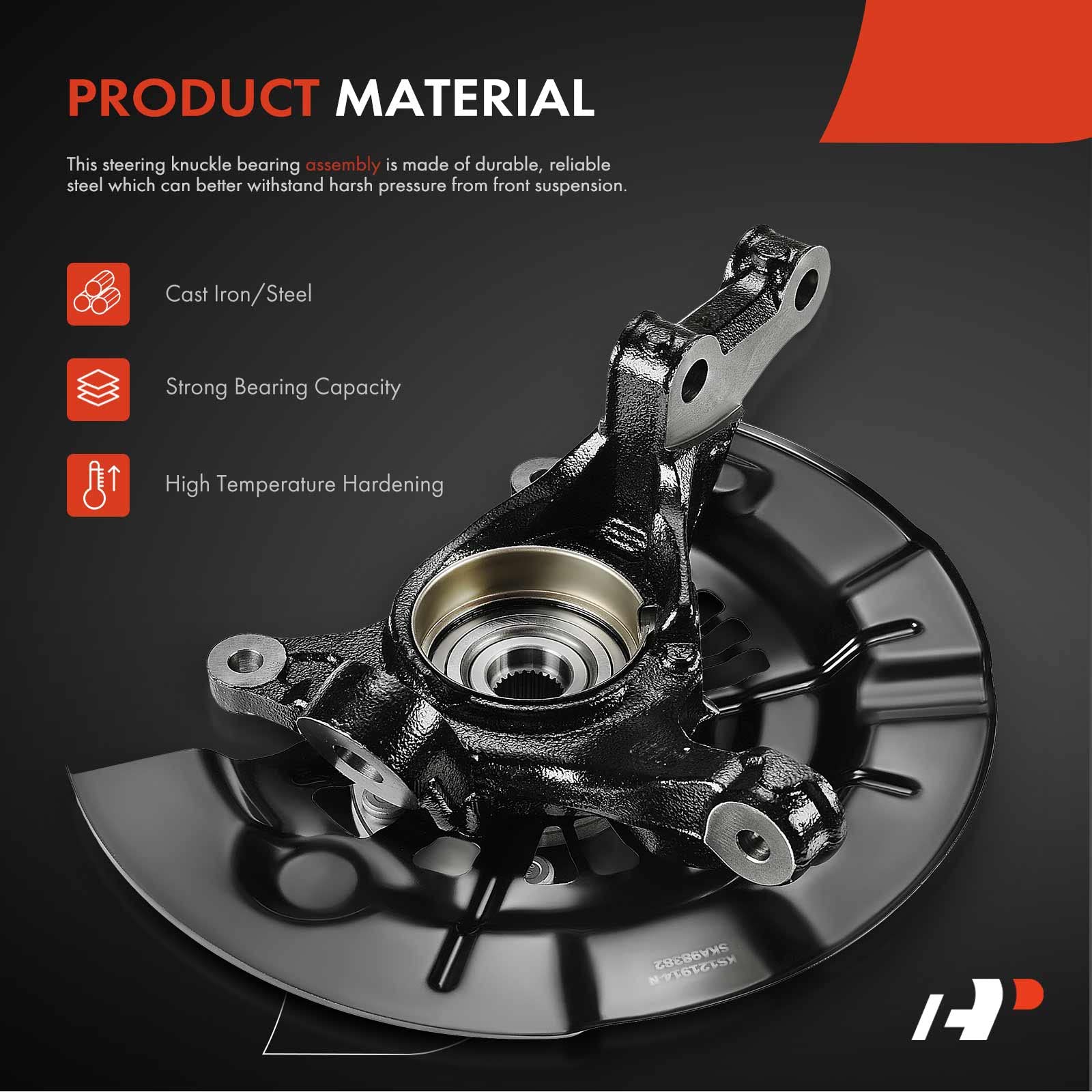 Front Wheel Hub & Bearing Pair For 2012-2016 Toyota Camry 2.5L Non-Hybrid - Direct Fit, 1-Year Warranty