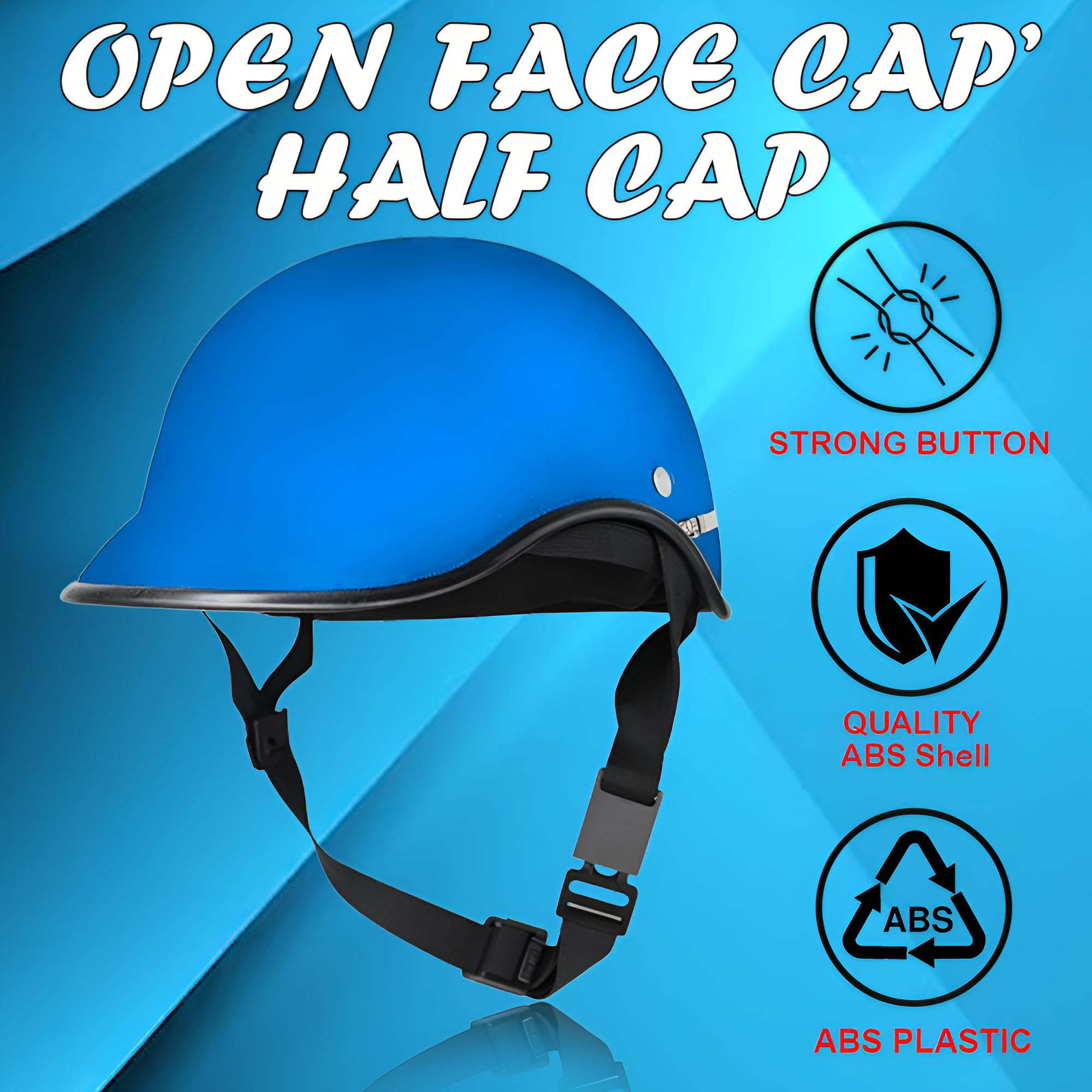 Asryd Open Face Cap for Men and Women with Strap All Purpose Free Size 1