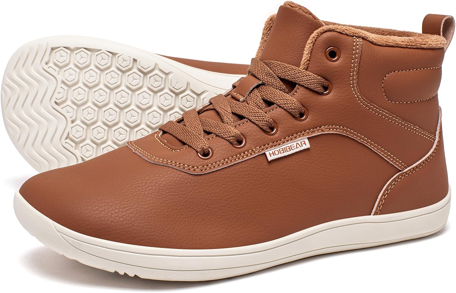 HOBIBEAR Womens Winter Barefoot Shoes Men Wide Toe Box Warm Faux Fur Lined Ankle Sneakers - Image 2