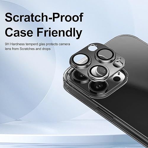 Miniatura 4 de T Tersely Paquete de 2 protectores de lente de cámara diseñados para iPhone 14 ProiPhone 14 Pro Max, protector de cámara de metal de aleación con