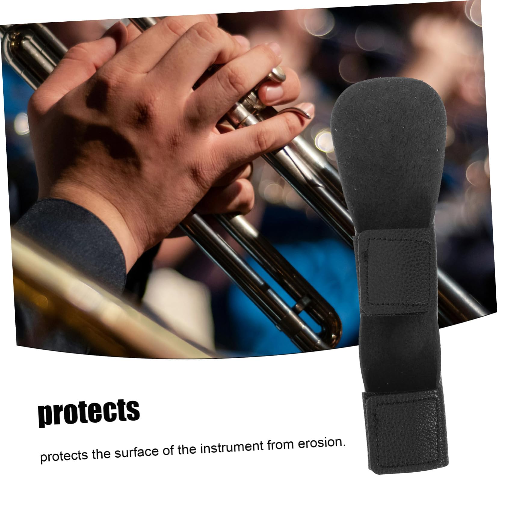 ibasenice Trombone Tube Cover Hand Guard Music Instrument Protector Neck Pad Super Soft Material Easy to Use