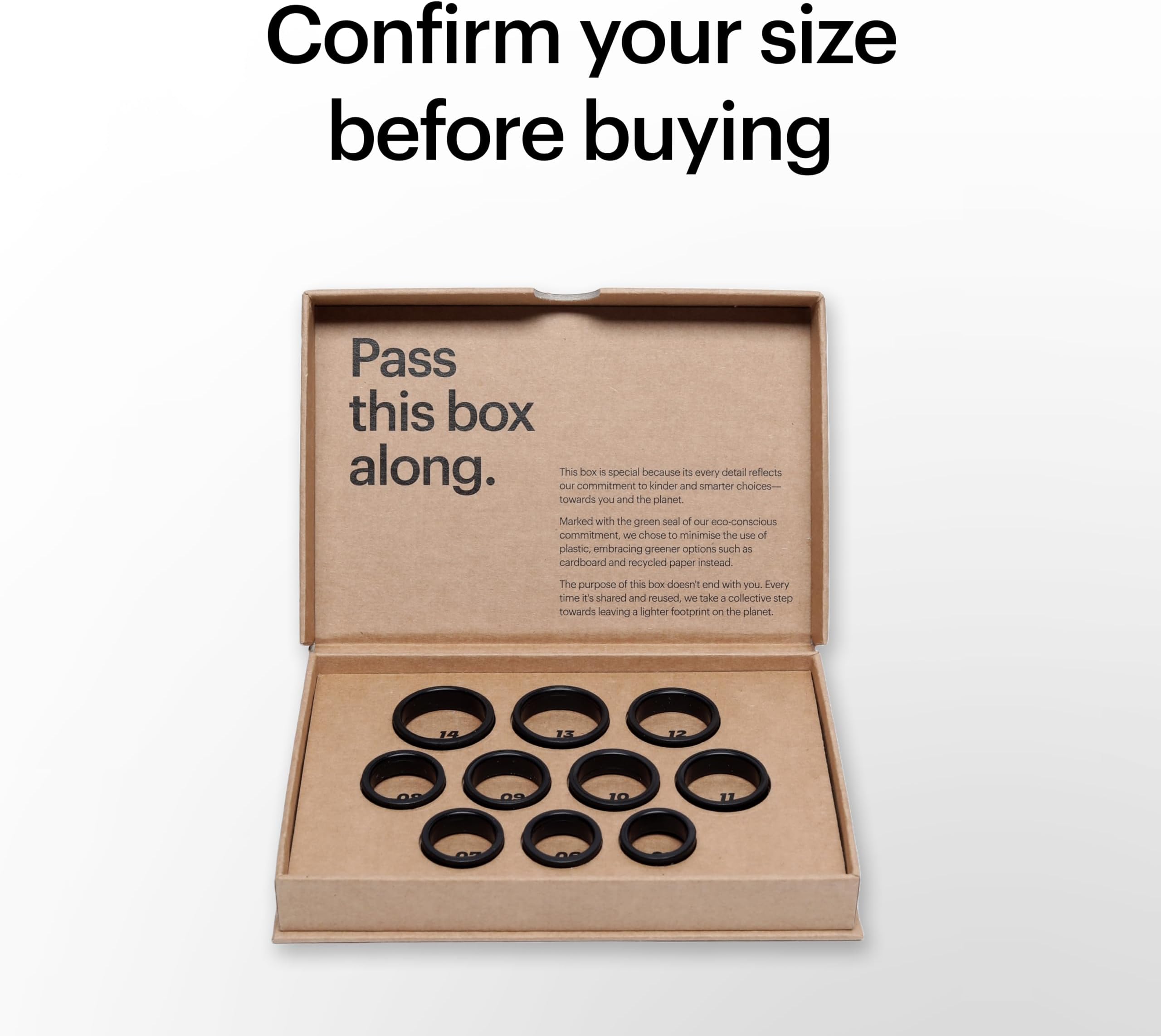ULTRAHUMAN Ring Air Sizing Kit with Color - First Size Before Purchasing - Choose from 10 Sizes - 5 Color Options - Find Your Perfect Ring Size - Smart Ring Size