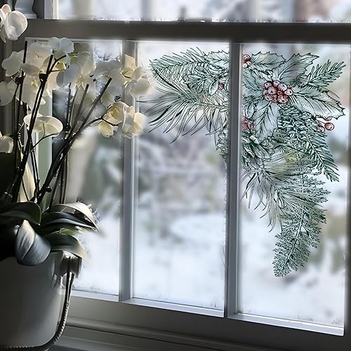 Miniatura 4 de funlife Adhesivo para ventana de Pascua de acuarela, película de doble cara reutilizable para ventana, adhesivo estático, no adhesivo, calcomanías