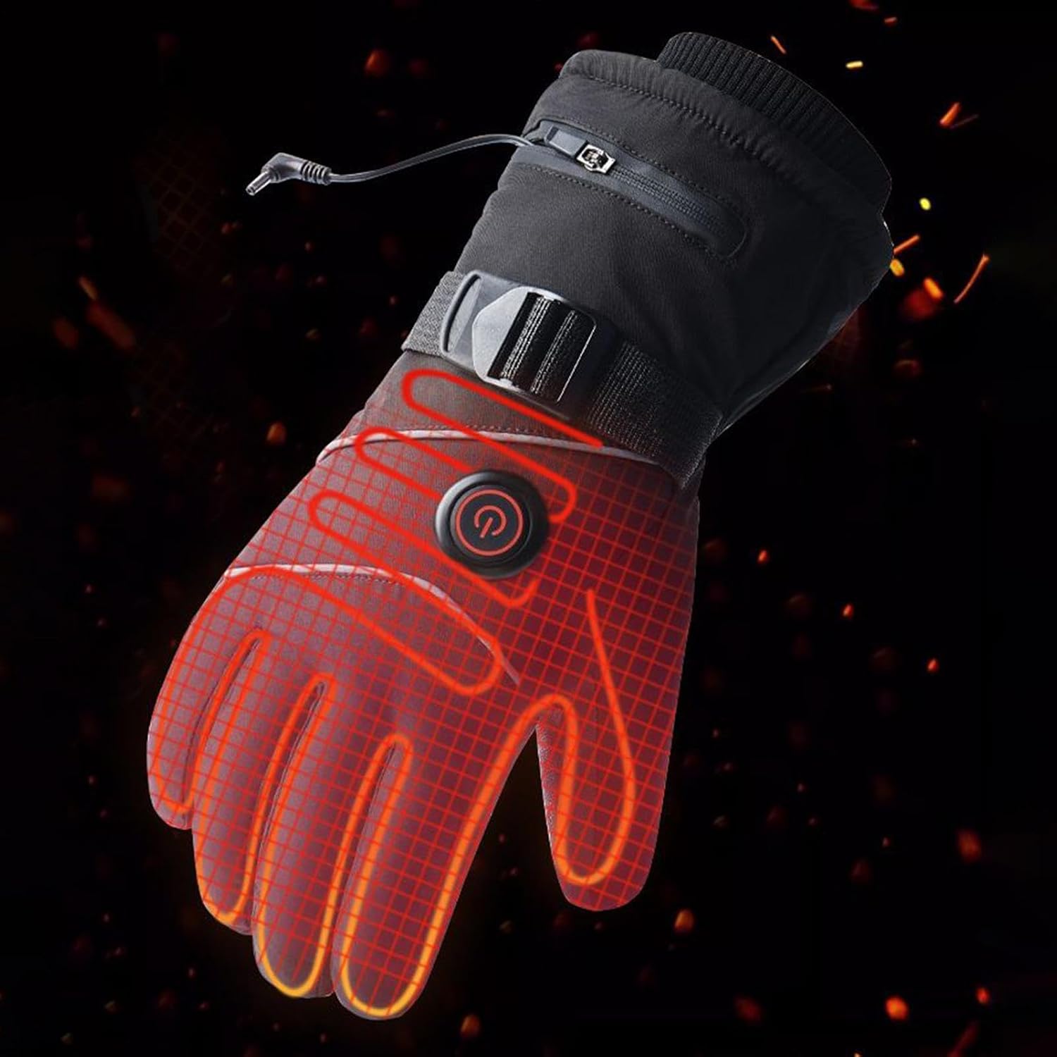 Warming Gloves, 3 Modes Adjustable Heated Full Finger Touchscreen Gloves, Touchscreen Hand Warmer for Skiing Snow Travel Cycling Outdoor Home Work Women Men