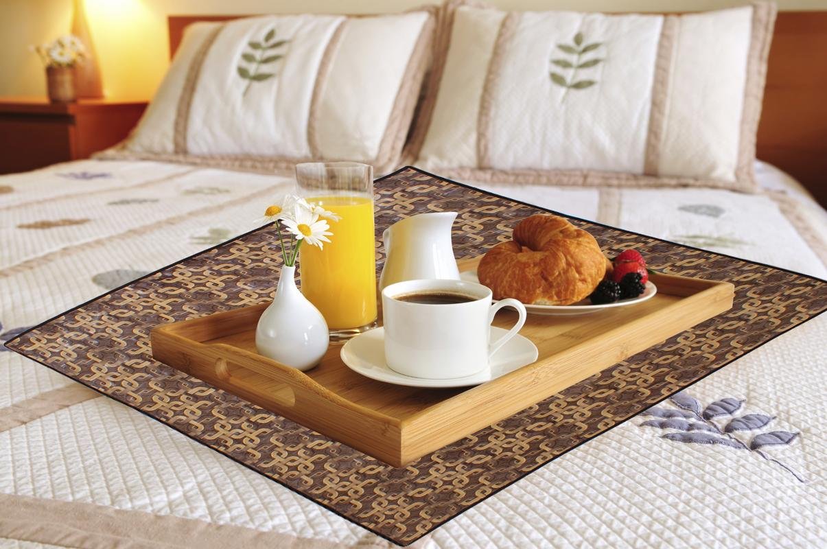 DREAM CARE Printed Waterproof & Oilproof Square Bed Server Food Mat Size(LXB): 36x36 Inches SAMS39