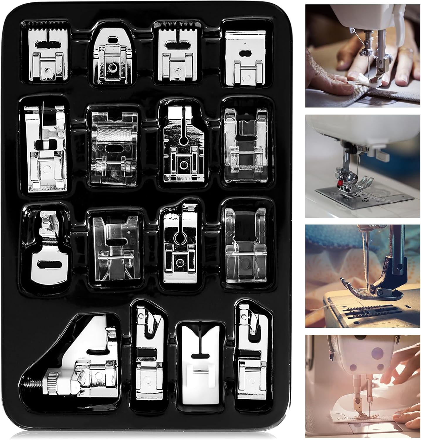 16 Piece Sewing Machine Presser Feet Set, Sewing Machine