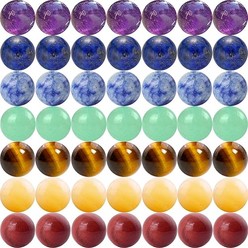 7 Chakra Natural Stone Beads Mixed 100pcs 8mm Round Genuine