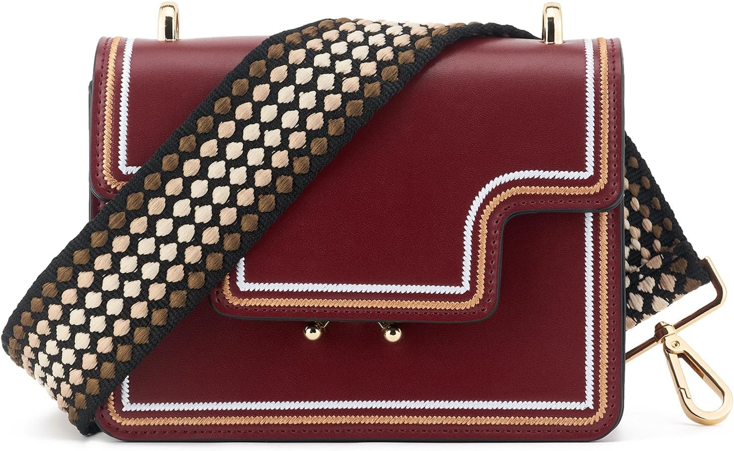 Wide Shoulder Strap Adjustable Replacement Belt Guitar Style Crossbody Bag Handbag Strap Multicolor Canvas Straps(Wide:2in)(Color31) - Image 5