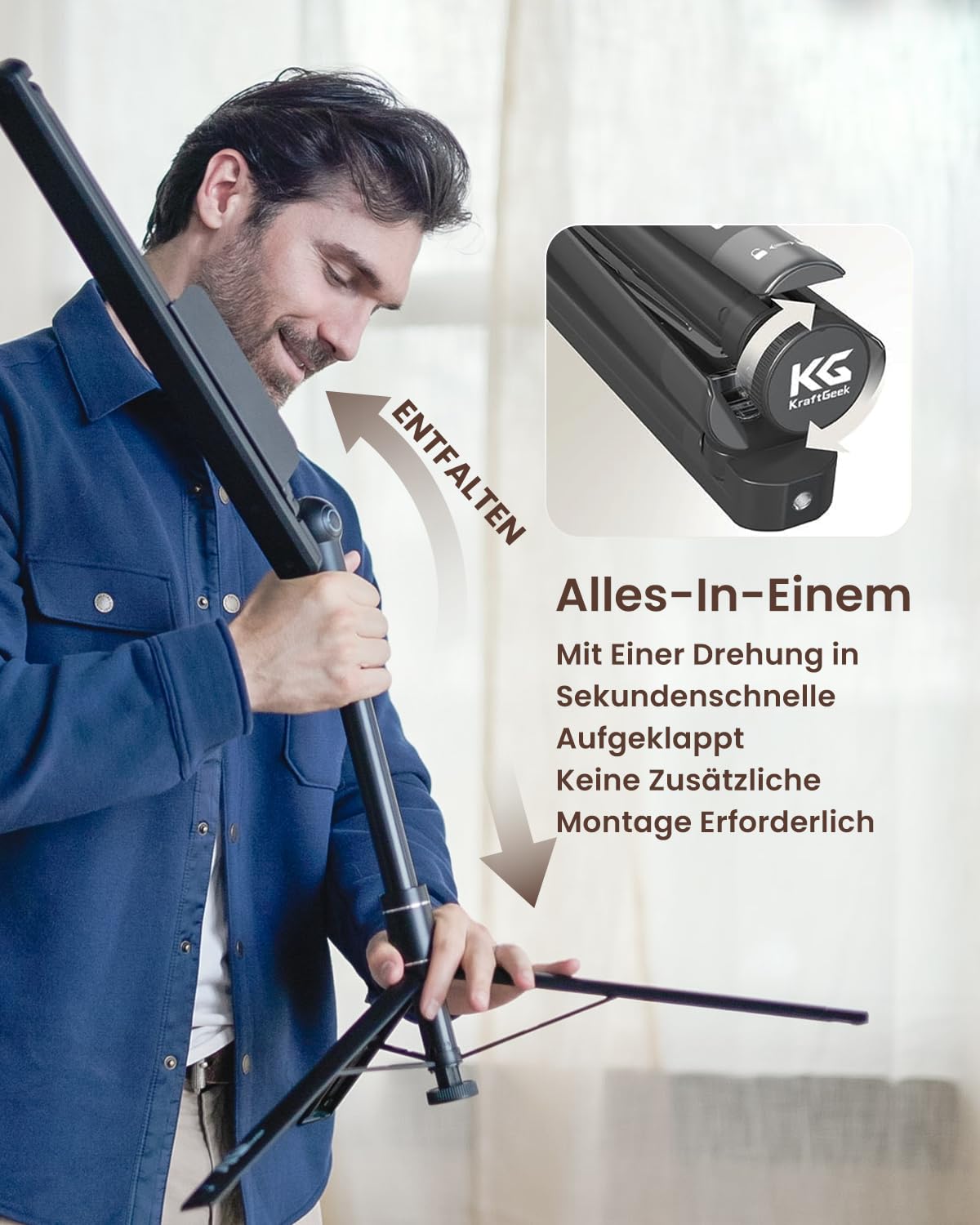 KraftGeek Capsule Notenständer-Set, 167cm Notenständer Klappbar Stabil
