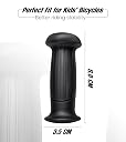OXYGEN Kids Bicycle Handle Grip Set, Soft Rubber Anti-Slip Bike Handlebar Grips for Children's Cycles, Comfortable Hand Grip, Universal Fit, Black (Pair) gallery image