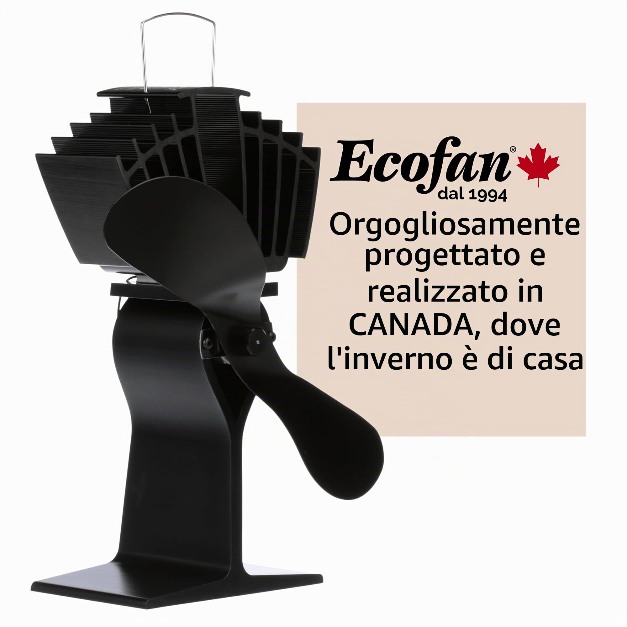 Ecofan AirMax - Ventilatore per stufa - Design classico potente - 175 CFM - Ideale per stufe a legna - Ventilatore termico per una circolazione dell'aria efficiente e risparmio di combustibile