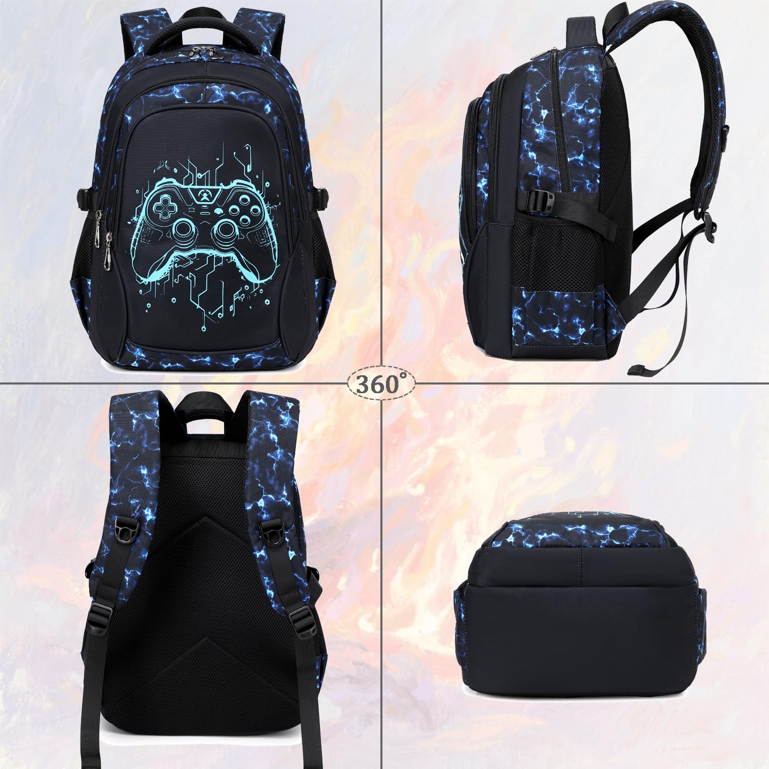 Kimwadalh Mochilas Niños Adolescentes Mochila Escolare Niño Primaria y Secundaria 3 en 1 Juegos de Bolsas Escolares adecuado para la Escuela, Viajar, Senderismo