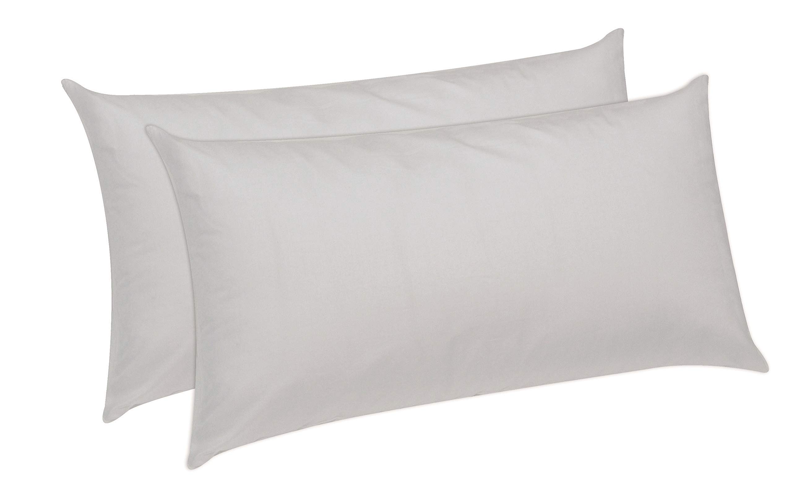 Pikolin Home - Pack De 2 Almohadas De Fibra, con Tratamiento Aloe Vera, Firmeza Baja, 40X90Cm (Todas Las Medidas) + - Funda De Almohada Cutí, 100% Algodón Satén, 40X90Cm (Todas Las Medidas)