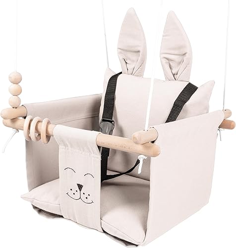 Mass Lumber Columpio de lona para bebés para interiores y exteriores para niños de 1 a 3 años en la puerta columpio infantil al aire libre de 6