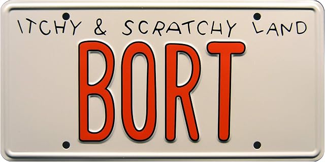 Celebrity Machines The Simpsons | BORT | Metal Stamped License Plate