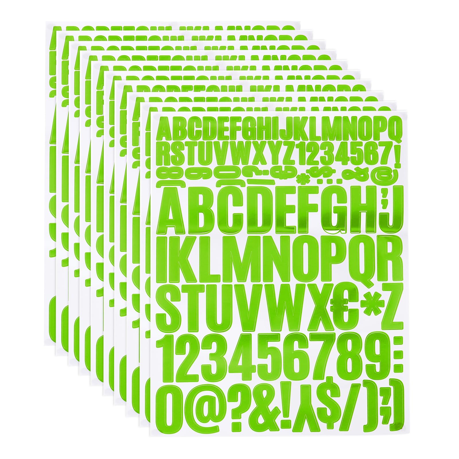 7 fogli di adesivi vintage a forma di lettere dell'alfabeto, adesivi con numeri dell'alfabeto, adesivi vintage, decalcomanie autoadesive per scrapbooking, quaderni, decorazioni per aule, porte