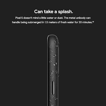 Google Pixel 5 - 5G Android Phone - Water Resistant - Unlocked Smartphone with Night Sight and Ultrawide Lens - Just Black