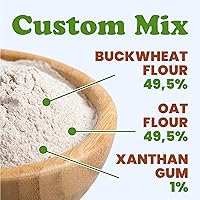 Vista 5 de Food to Live Mezcla orgánica de harina de trigo sarraceno integral, 8 onzas, una mezcla personalizada de harina de trigo sarraceno orgánica y harina