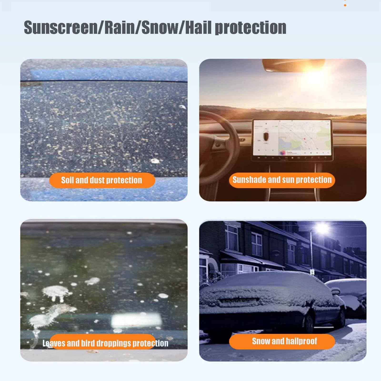 Funda Coche Exterior Antigranizo para Ford Ranger Doppia Cabina XLT 2023-,Impermeable Cubierta de Coche,Todo Clima Cubierta Completa para Automóvil