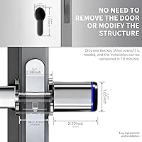 Vista 6 de Cerraduras de puerta inteligentes Huella dactilar IC Tarjeta clave Aplicación de teléfono celular Cerraduras electrónicas inteligentes para el hogar