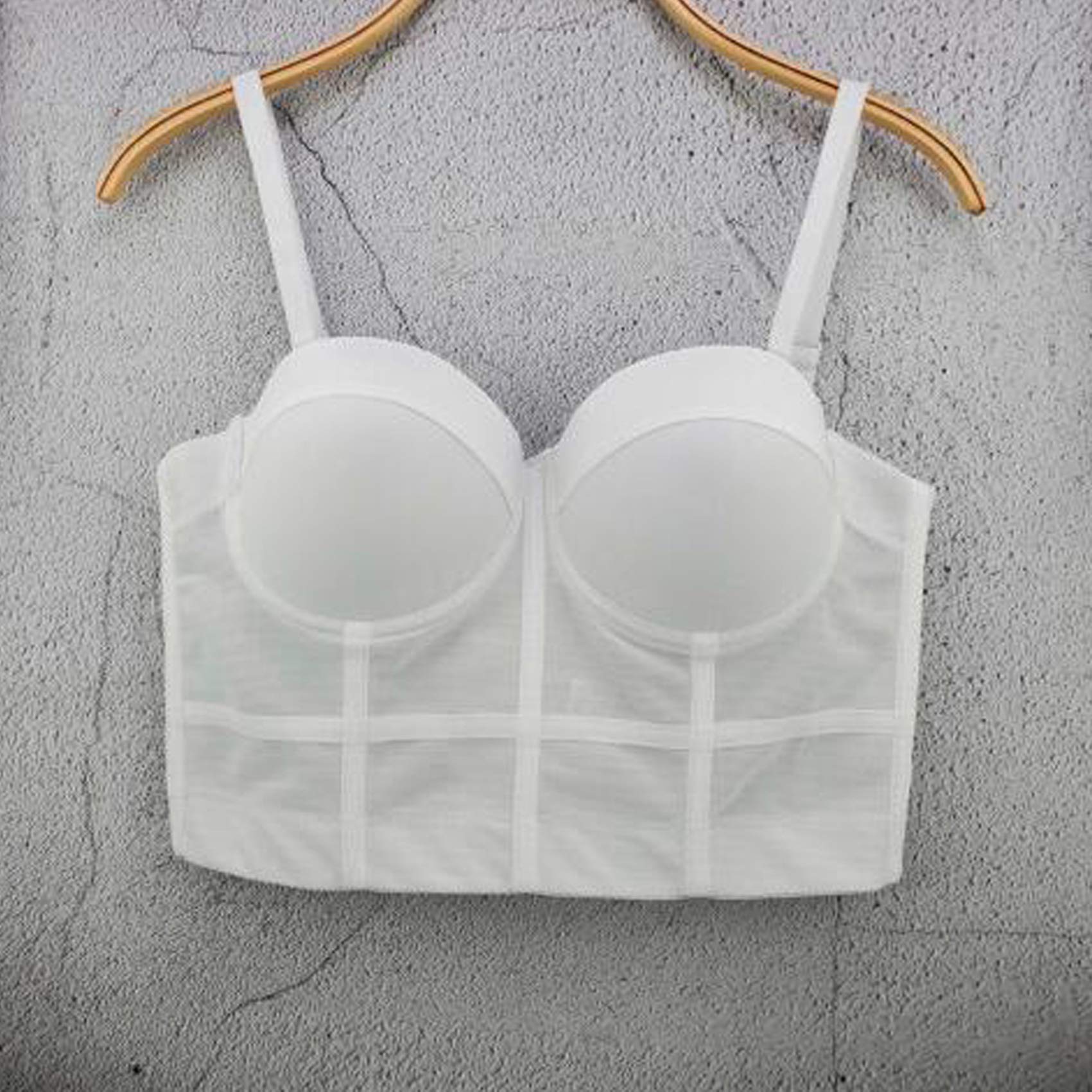 Débardeur à Bretelle Femme Corset Bustier Bra Veste de Clubwear Crop Top