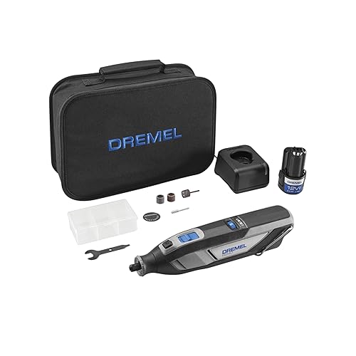 Dremel 8240-5 12V Cordless Rotary Tool Kit with Variable Speed and Comfort Grip - Includes 2AH Battery Pack, Charger, 5 Accessories, Wrench, and Tool Fabric Carry Bag