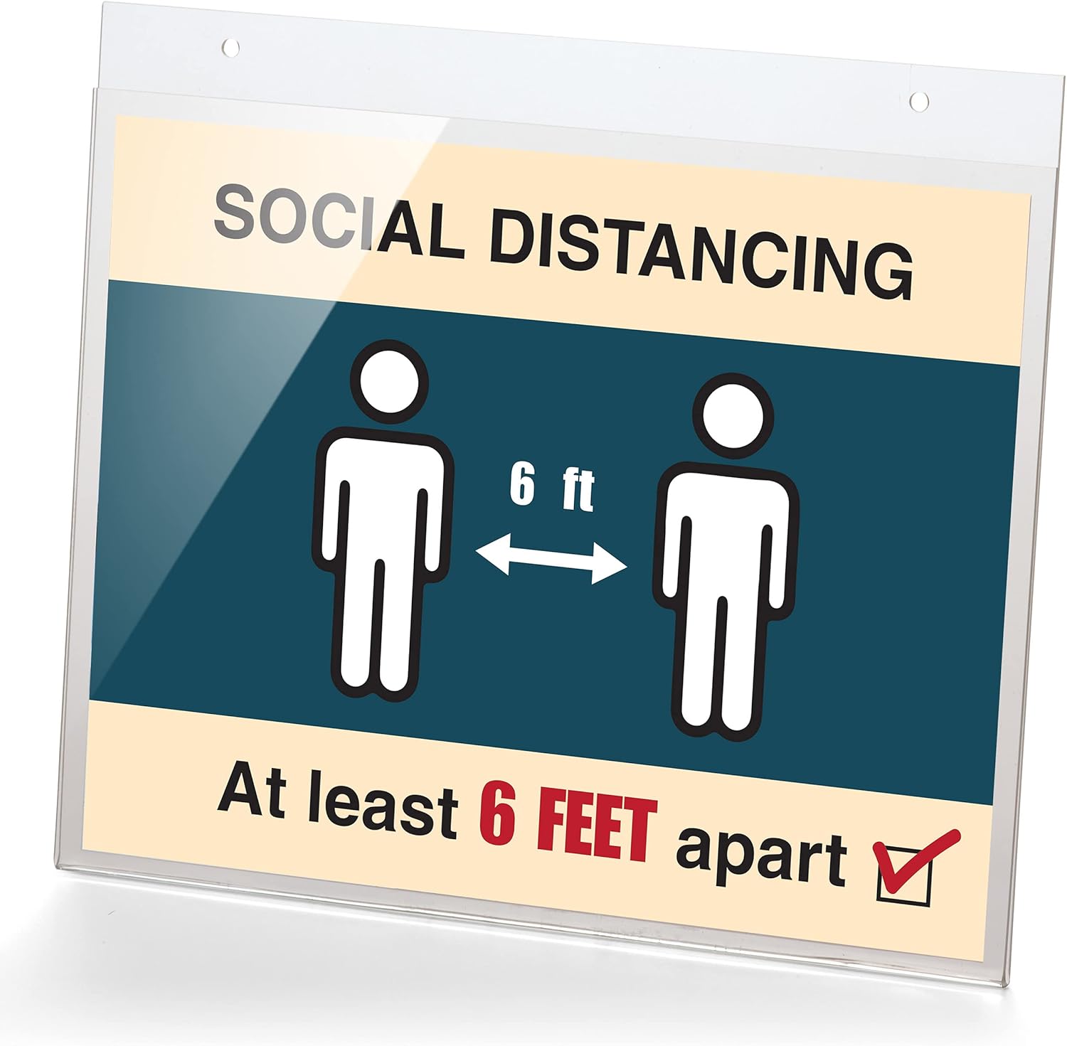 Officemate Horizontal Wall Mount Sign Holder, 11 x 8.5 Inches, Clear, 1 Holder (23003) : Document Holders : Office Products