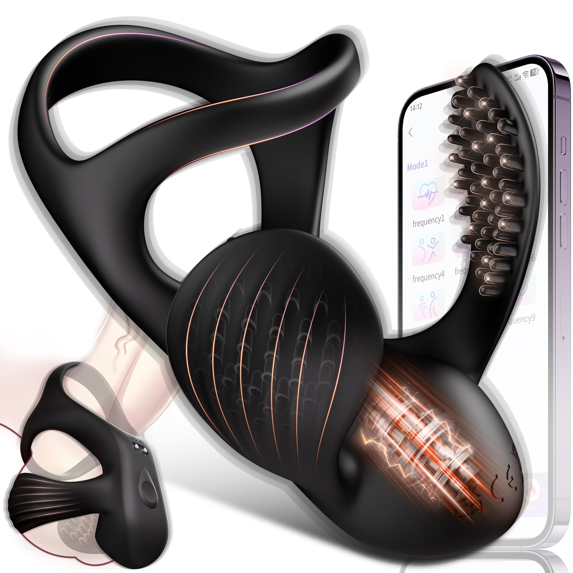 Vibrating Cock Ring Mens Sex Toys Silicone Penis Ring Vibrator Sex Toys for Mens Testicles Stimulator 9 Vibration