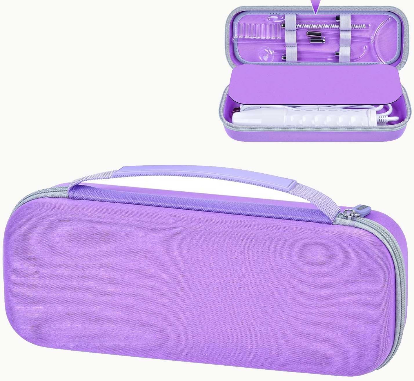 GWCASE Case Compatible with Houzzi/for NuDerma/for Signstek/for APREUTY/for FAZJEUNE/for NewWay Professional Clinical Portable Handheld High Frequency Skin Wand Machine, 6 Neon & Argon Wands-Purple