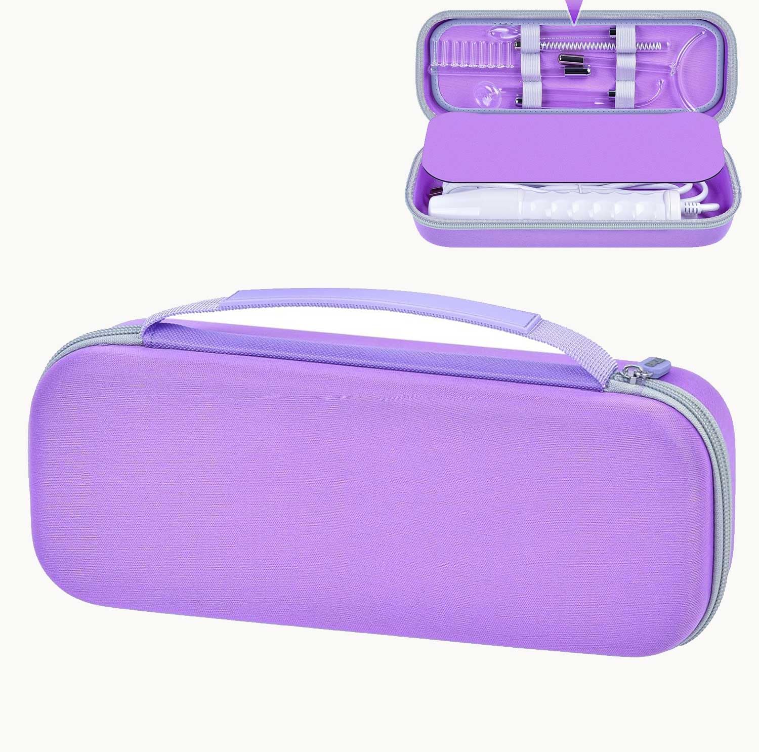 GWCASE Case Compatible with Houzzi/for NuDerma/for Signstek/for APREUTY/for FAZJEUNE/for NewWay Professional Clinical Portable Handheld High Frequency Skin Wand Machine, 6 Neon & Argon Wands-Purple