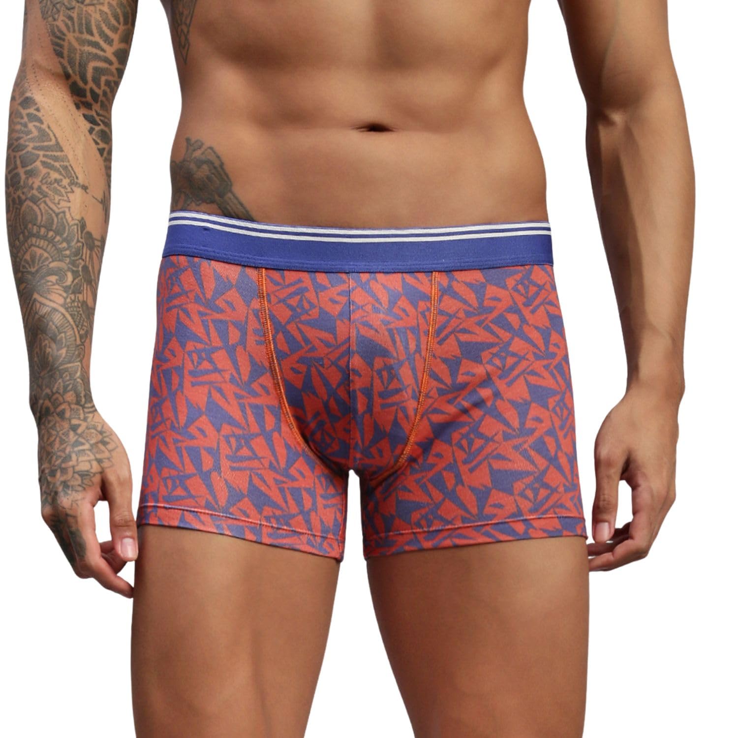 hayu Abstract Triangle Men Modal Printed Trunks-picture-28