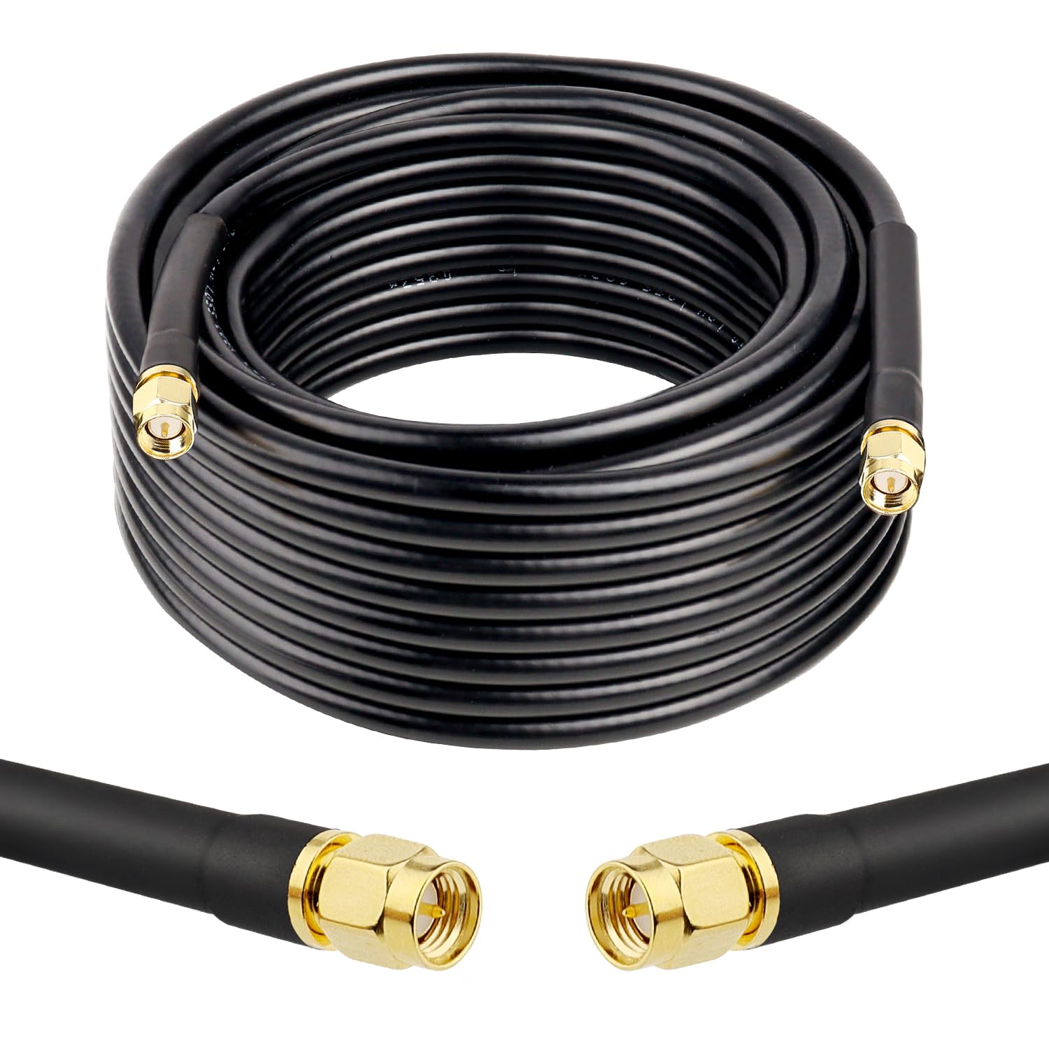 MOOKEERF KMR240 SMA Male to SMA Male Coaxial Cable 50 ohm Coax Ultra Low Loss Antenna Extension for 3G/4G/5G/LTE Network Equipment, GPS, RF Radio (