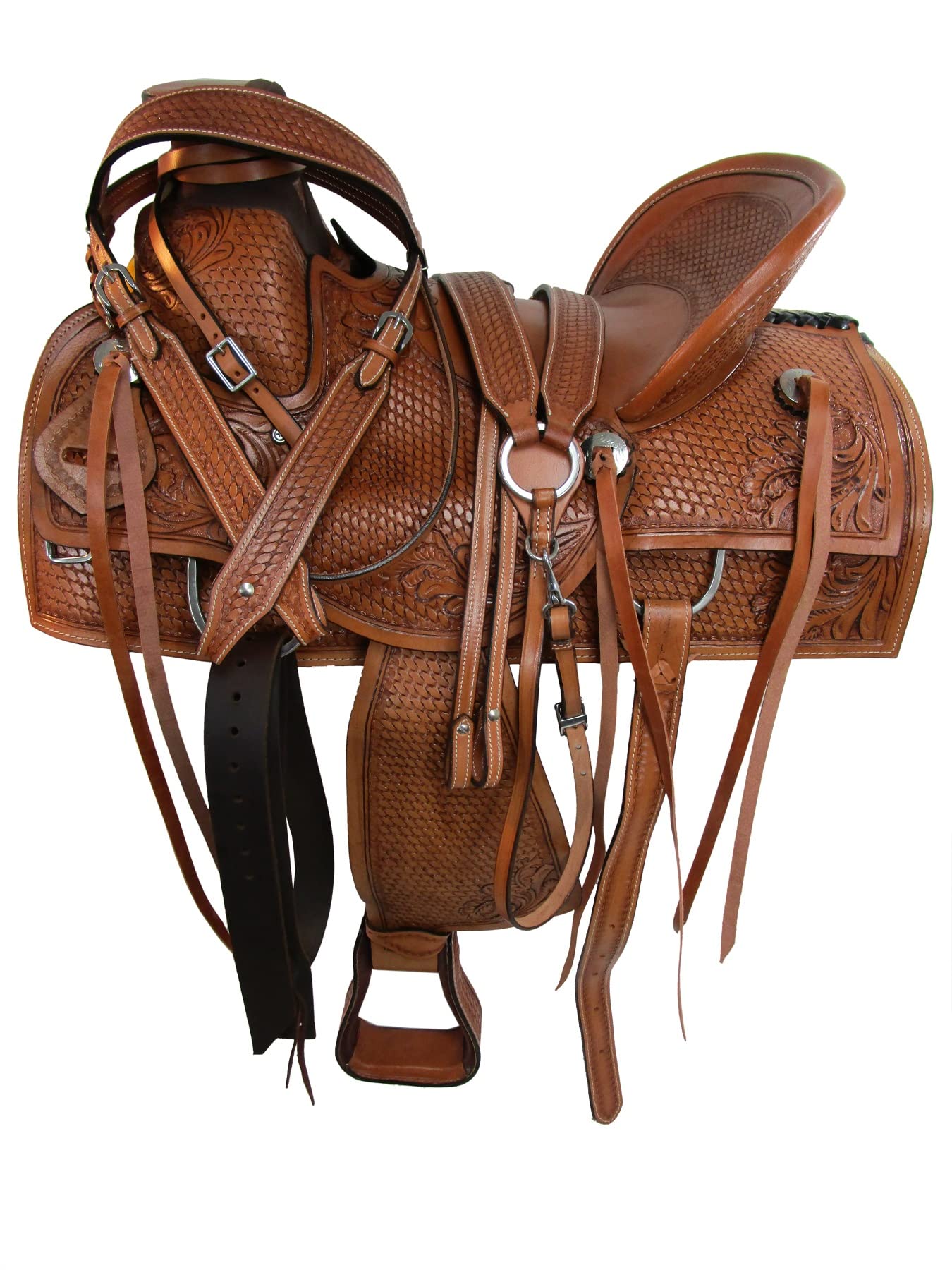 Western Pleasure Trail Barrel Racer Show Horse Saddle Set de