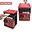 Suliper Electronic Piggy Bank Code Lock for Kids Baby Toy, Mini ATM Safe Coin Cash Banks Real Money Saving Box with Password, Auto Money Scroll for Children,Boys Girls Birthday Gift (Red)